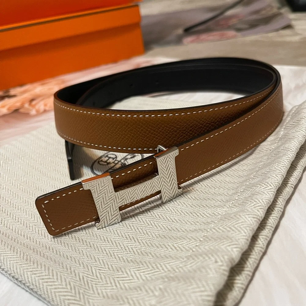 Hermes 24mm belt in black/gold - Picture 4 of 13